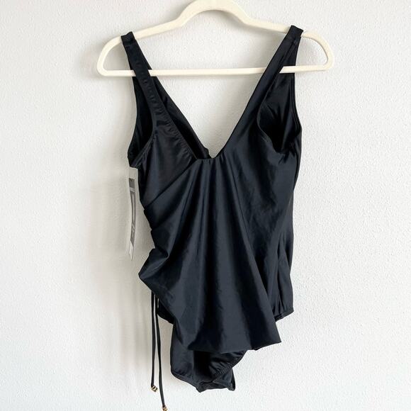 NWT Miraclesuit Razzle Dazzle Eclat Black One Piece Size 12 - Picture 7 of 9